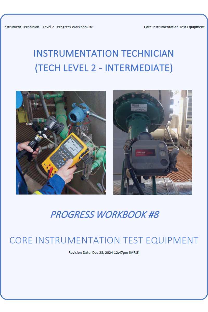 Instrument Tech Developmental Workbook #8 - Common Test Equipment